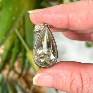 Sterling Silver Prasiolite Pendant - #1
