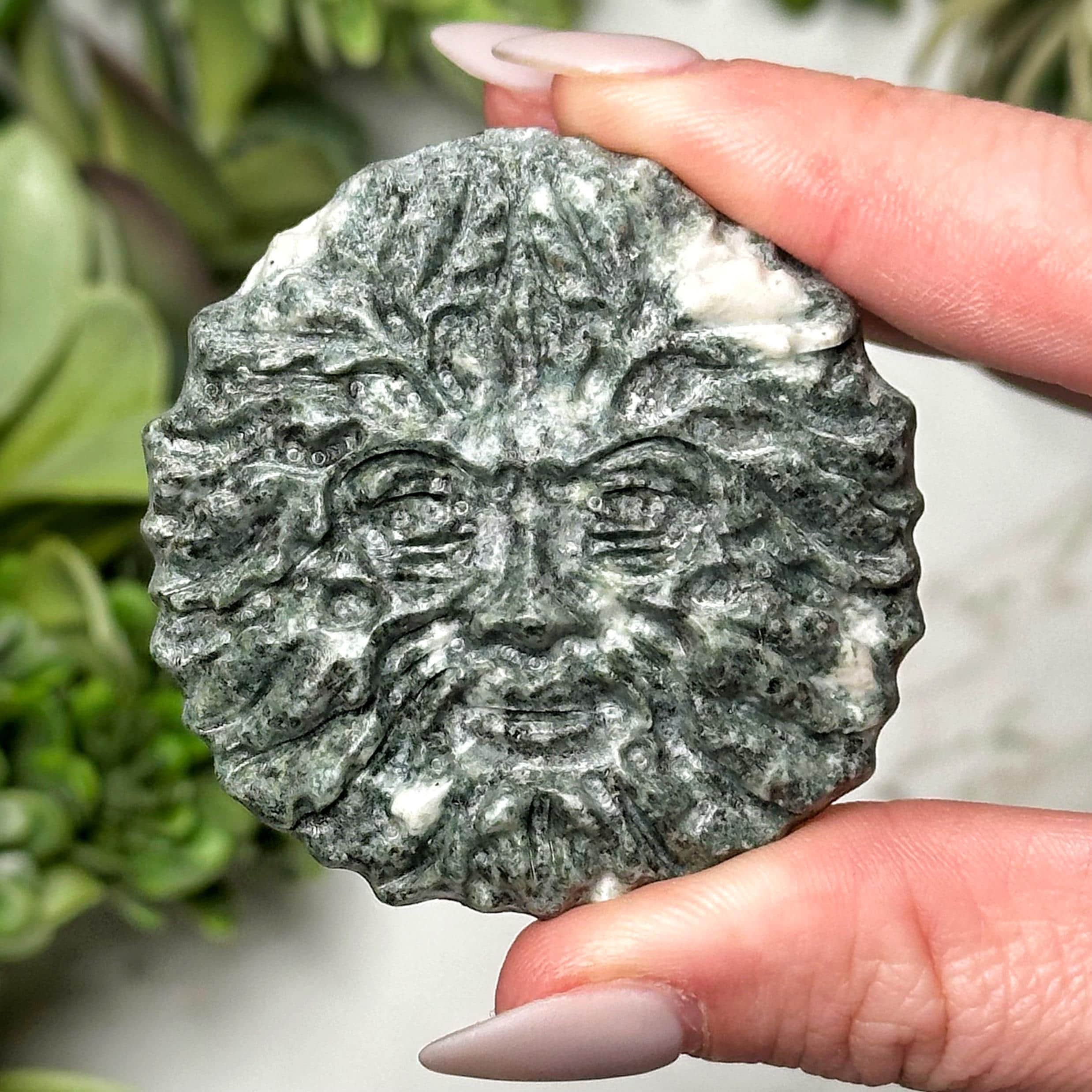 Preseli Bluestone Green Man Carving - Stonehenge Rock - No. 909