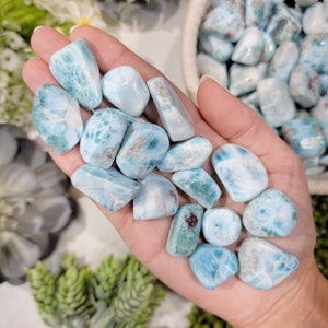Larimar Tumble - Heart and Throat Chakra - No. 402
