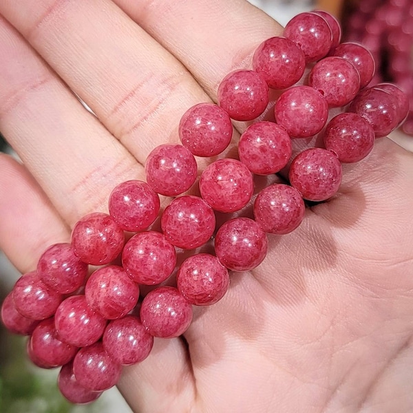 Gem High Quality Rhodonite Bracelet - Heart Chakra - No. 719