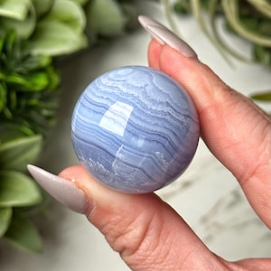 Blue Lace Agate Sphere - #7