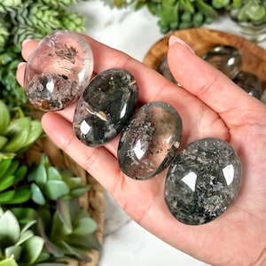 Garden Quartz Palmstone - All Chakras - No. 834