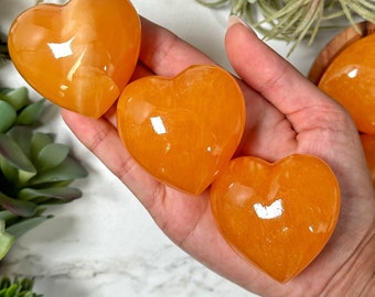 Orange Calcite Heart - Sacral Chakra - No. 233