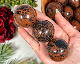 Mahogany Obsidian Sphere - Root Chakra - No. 543