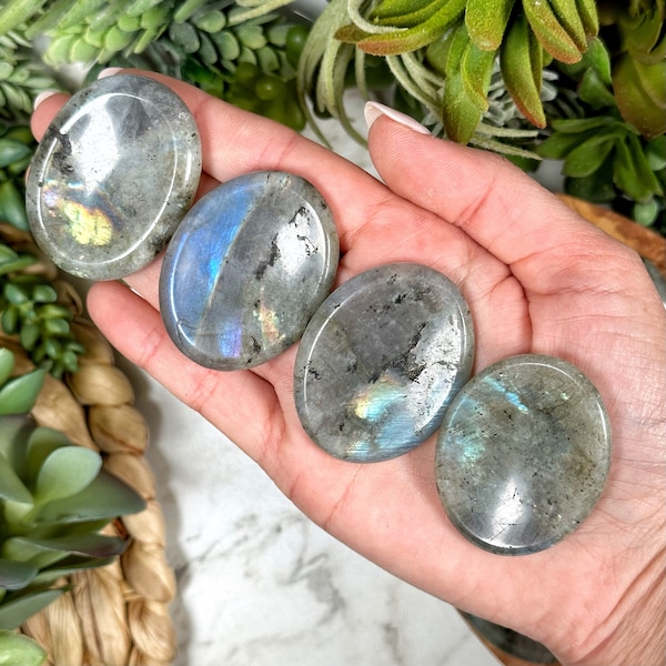 Labradorite Worry Stone - Stone of Transformation- Meditation Stone-No. 392