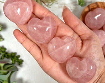 One Mozambique Rose Quartz Heart - Heart Chakra - No. 241