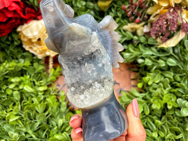 Gorgeous Druzy Agate Elephant #15