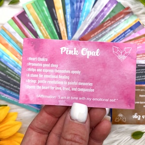 Crystal Card Deck Informationskarten - 1., 2. und / oder 3