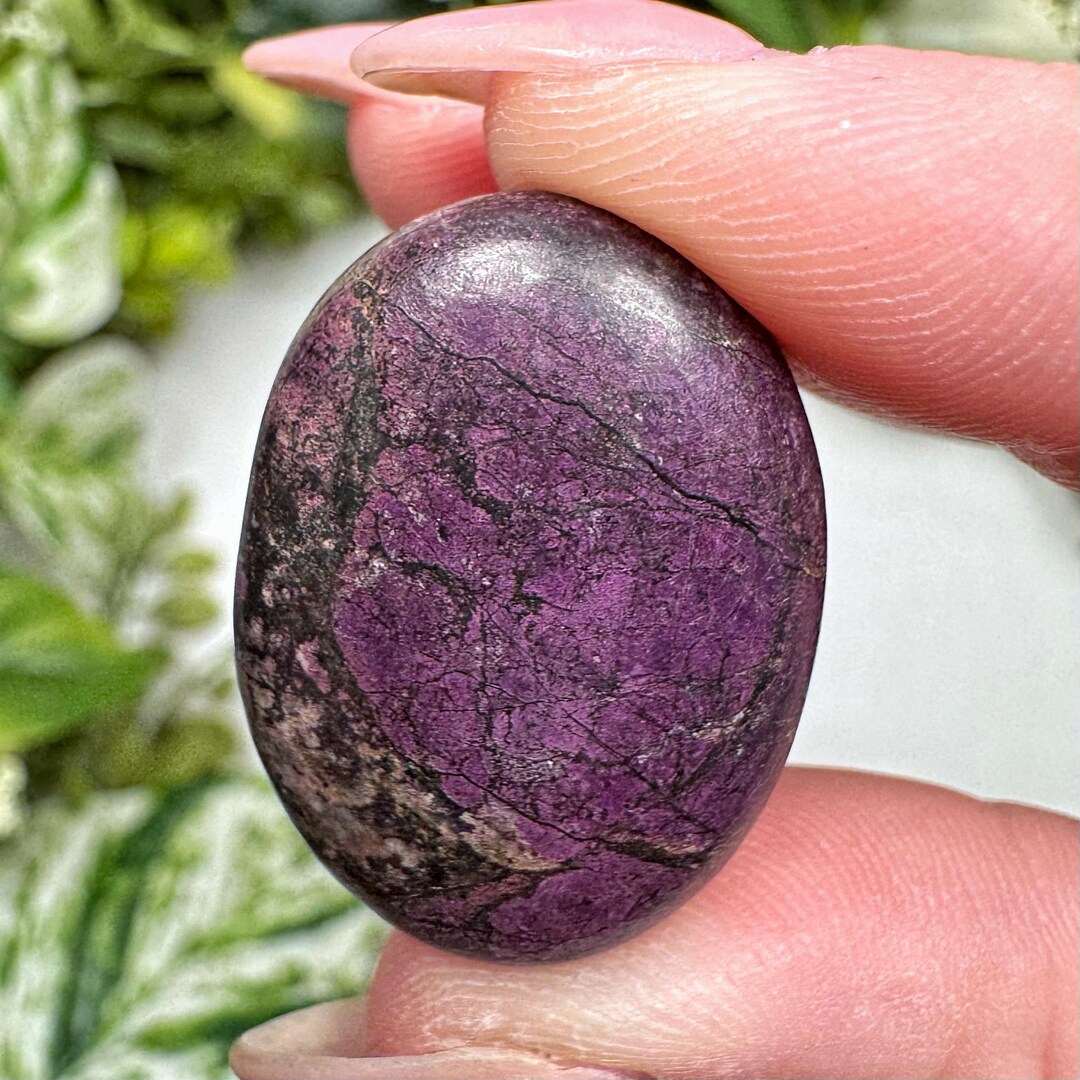 Peperite Stone Purpurite Mini Palmstone | 9g | - #13 (polished Purple Crystal Pocket ...