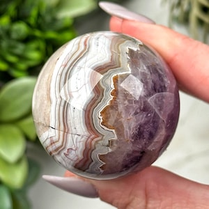 Crazy Lace Agate Amethyst Sphere - #3
