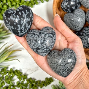 Snowflake Obsidian Heart - Root Chakra - No. 204