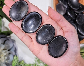 Black Tourmaline Worry Stone - Root Chakra - No. 343