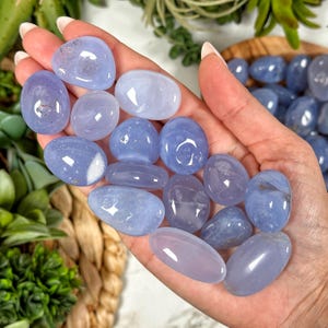 Blue Chalcedony Tumbles - Throat Chakra - No. 411