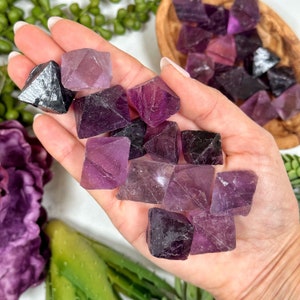 Raw Fluorite Octahedrons - Heart, Throat, Third Eye or Crown Chakra - No. 246