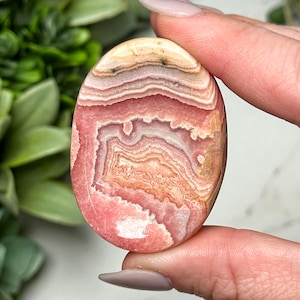 Rhodochrosite Worry Stone - #5