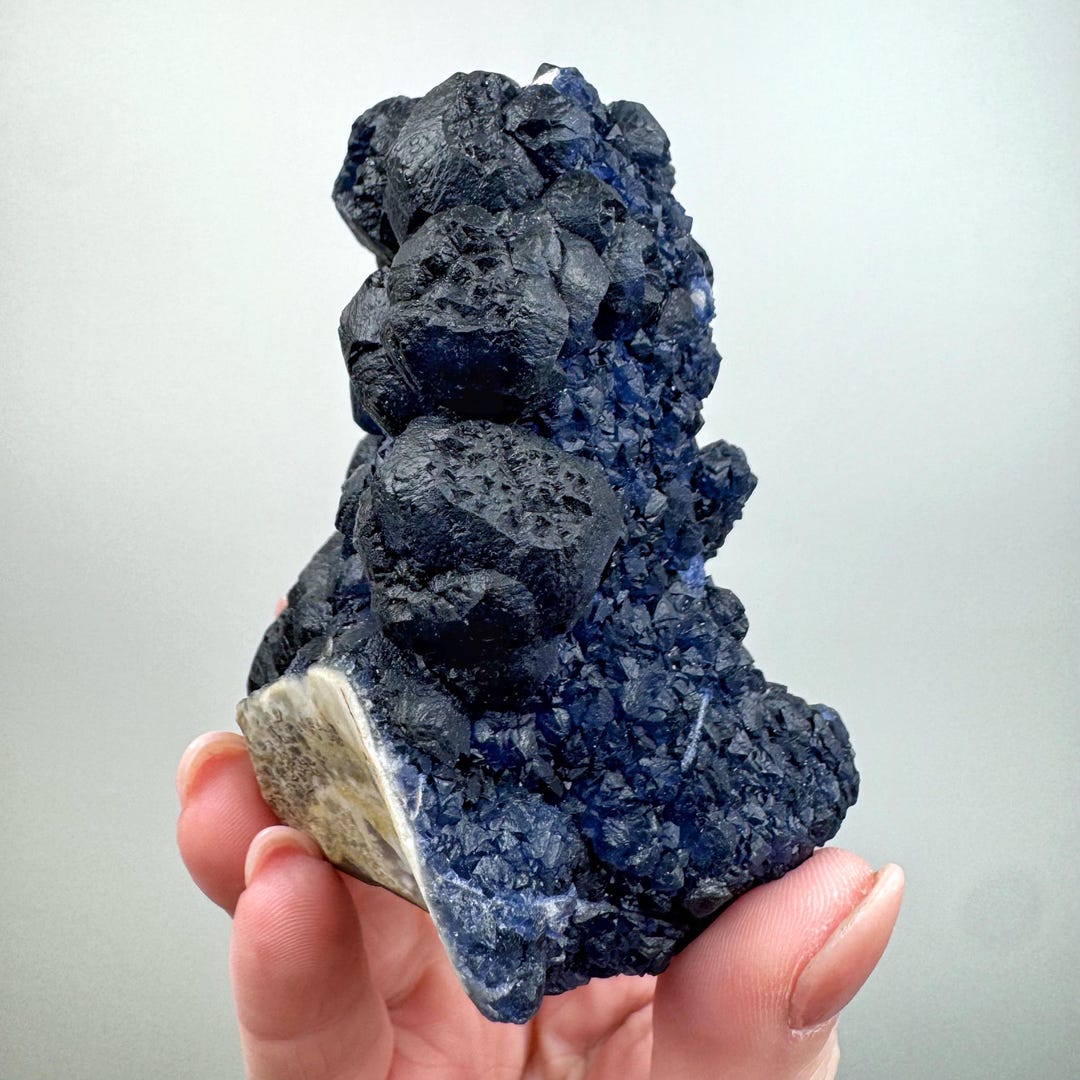 Blue Raspberry Fluoride Blueberry Fluorite | 230g | - #1 (raw Blue Crystal Specimen, Throat ...
