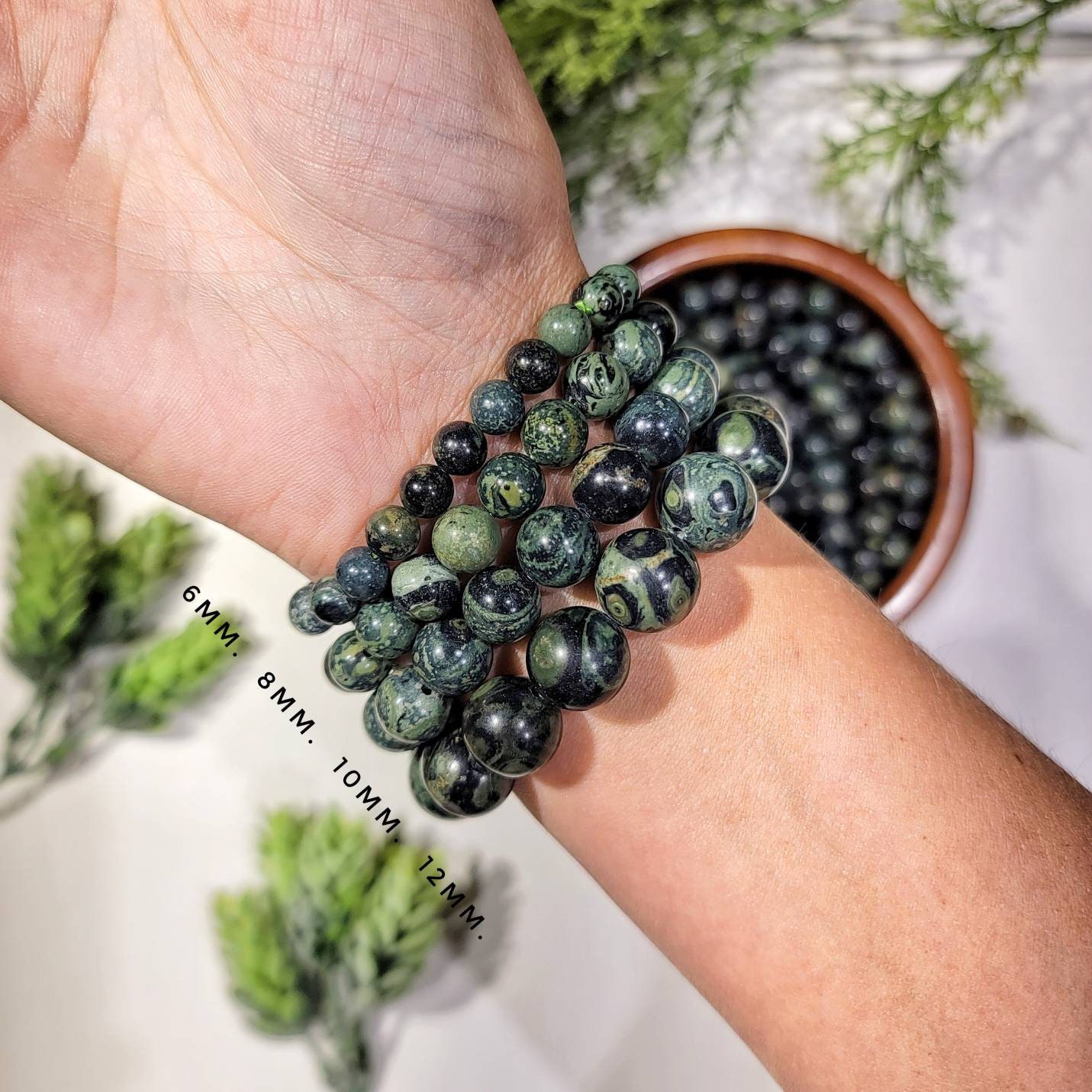 Kambaba Jasper Bracelet - Heart Chakra - No. 606 - Etsy