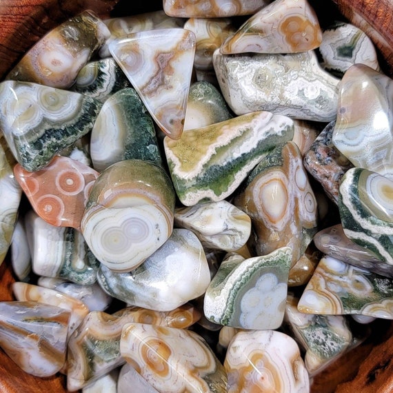 8th Vein Ocean Jasper Tumble | XS-L | - No. 410 (polished Colorful