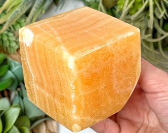 Orange Calcite Cube - #9