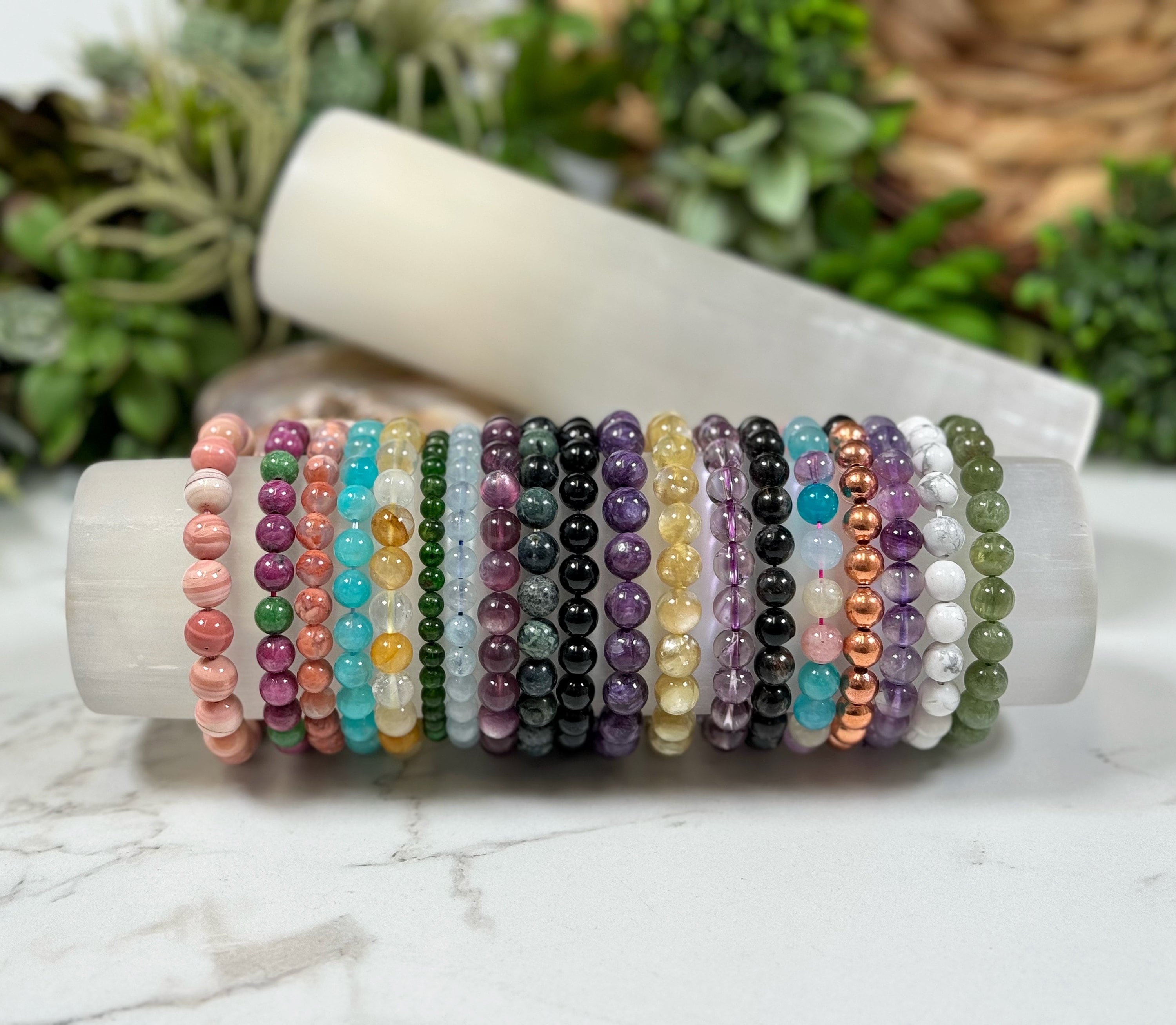 セレナイトブレスレットホルダー - 浄化と充電クリスタルバー - Etsy 日本