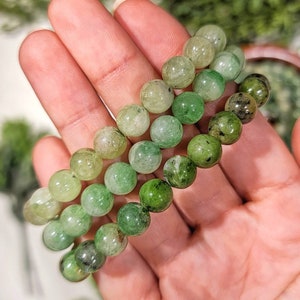High Quality Green Sapphire Bracelets - Throat and Third-Eye Chakras - No. 757