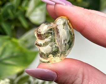 シトリン九尾狐彫刻｜加熱処理アメジスト｜高品質｜米国販売店 - Etsy 日本