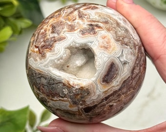 Crazy Lace Agate Sphere | 64mm | - #11 (Polished Crystal Ball, Sacral Chakra, Healing Stone)