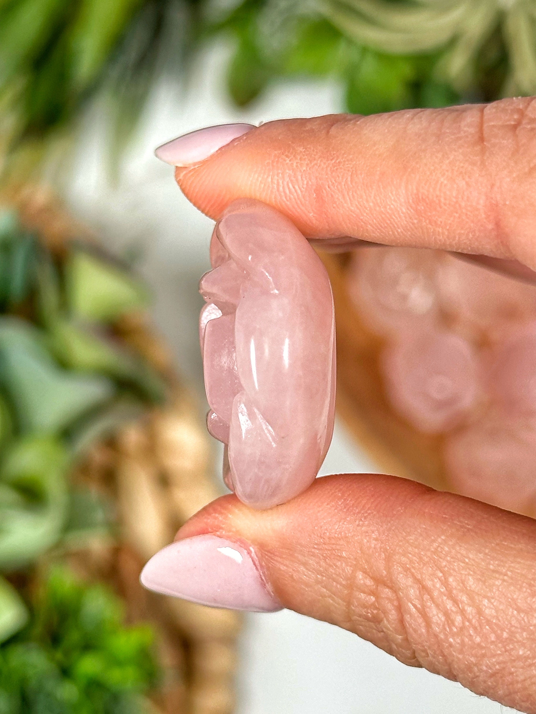 Mini Rose Quartz Rose | S, L | - No. 846 (polished Pink Crystal
