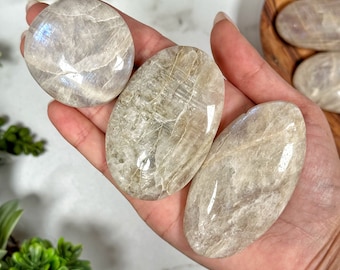 Flashy Moonstone Palm Stone - No. 128