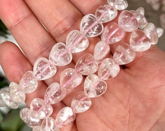 Garden Rose Quartz Heart Bracelets - Heart Chakra -No. 753