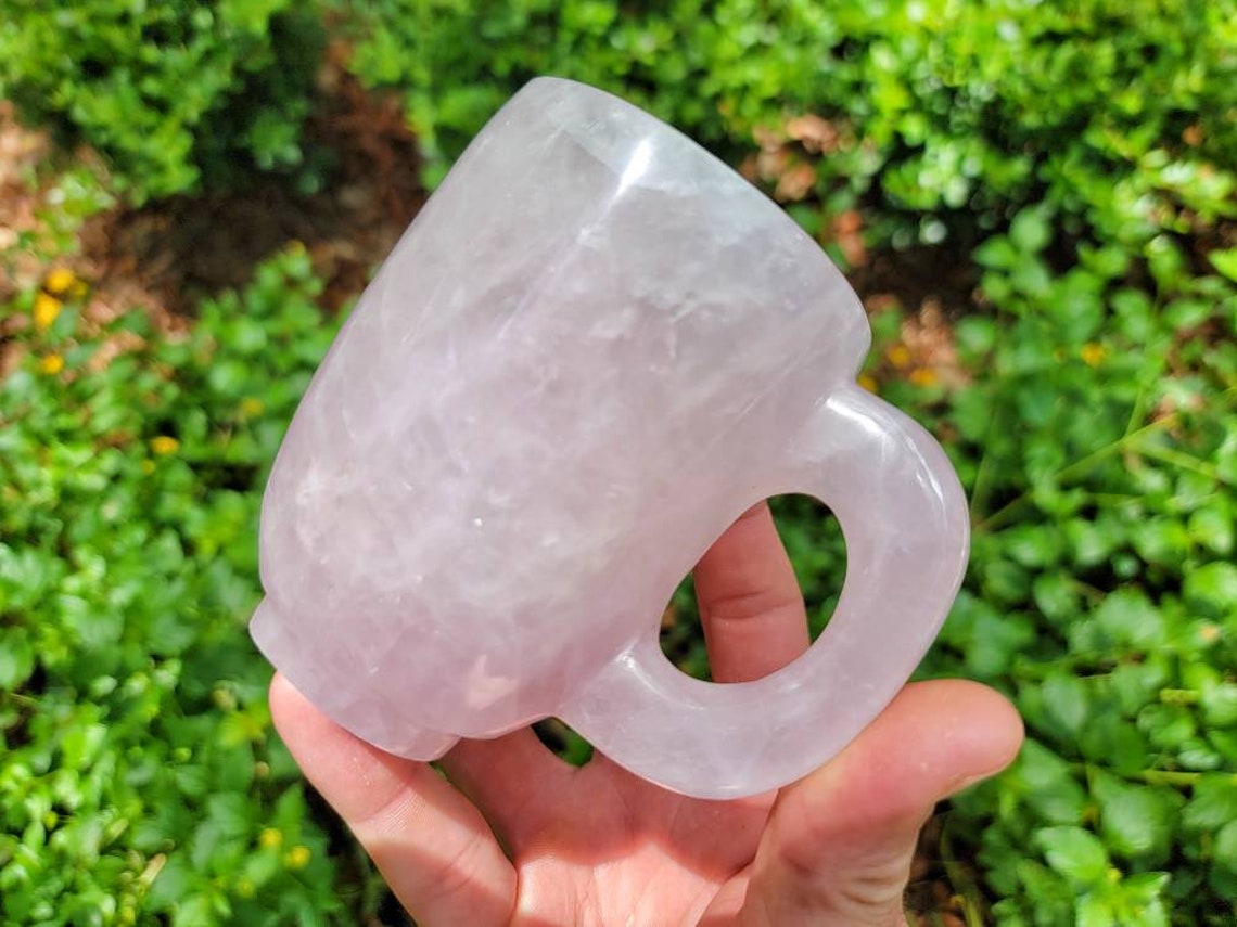 Rose Quartz Mug Coffee Cup Pink Quartz Love Stone Deep | Etsy
