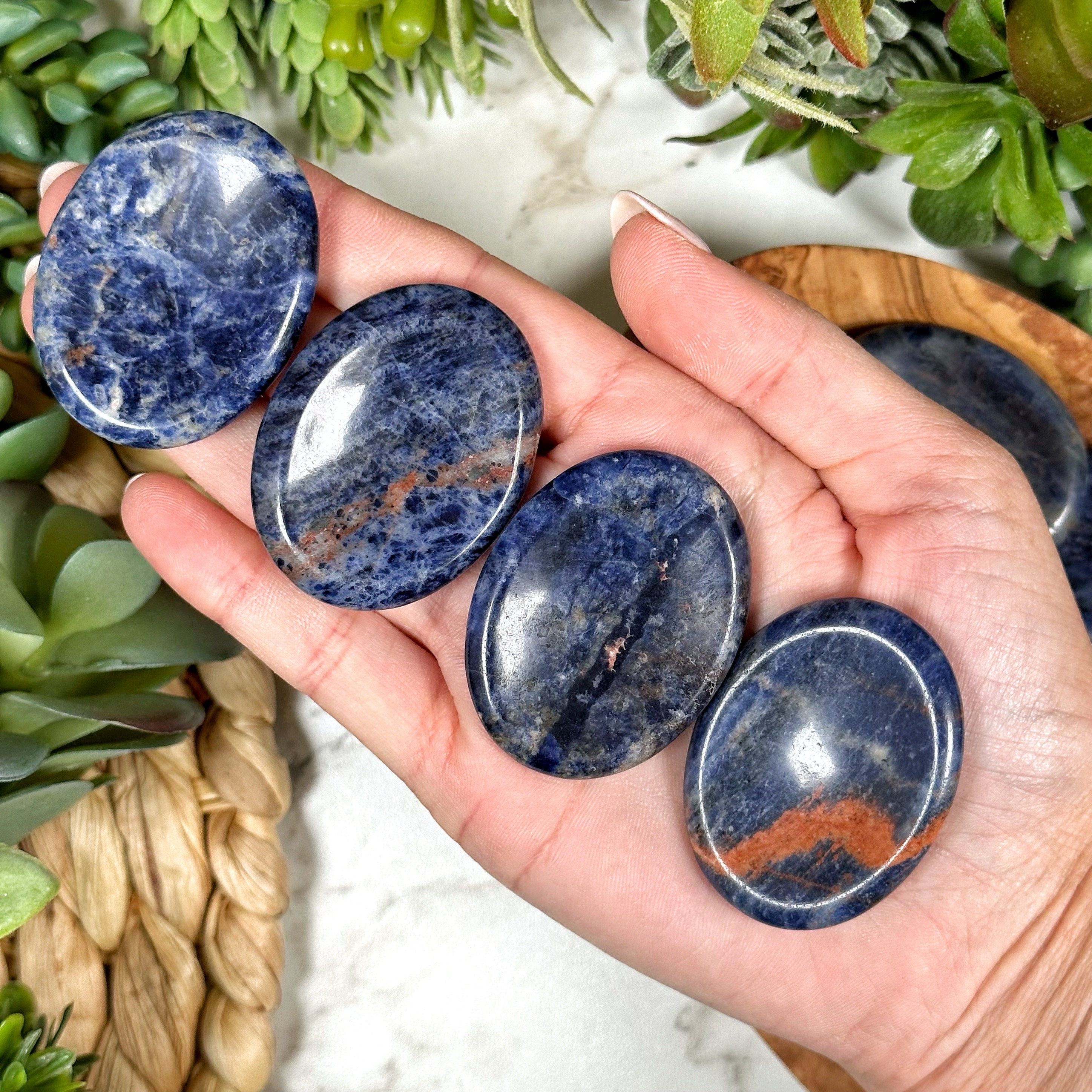 Sodalite Worry Stone - Throat Chakra - No. 362