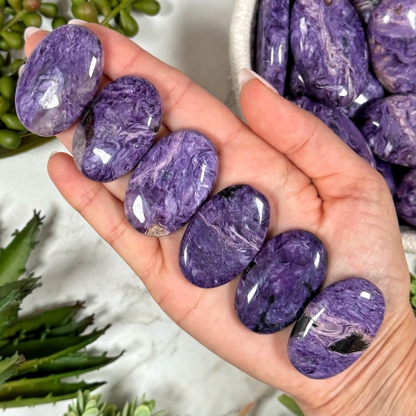 Charoite Palmstones - Third Eye and Crown Chakra - No. 108