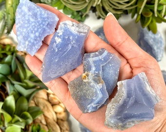 Raw Blue Chalcedony - Throat Chakra - Intuitively selected