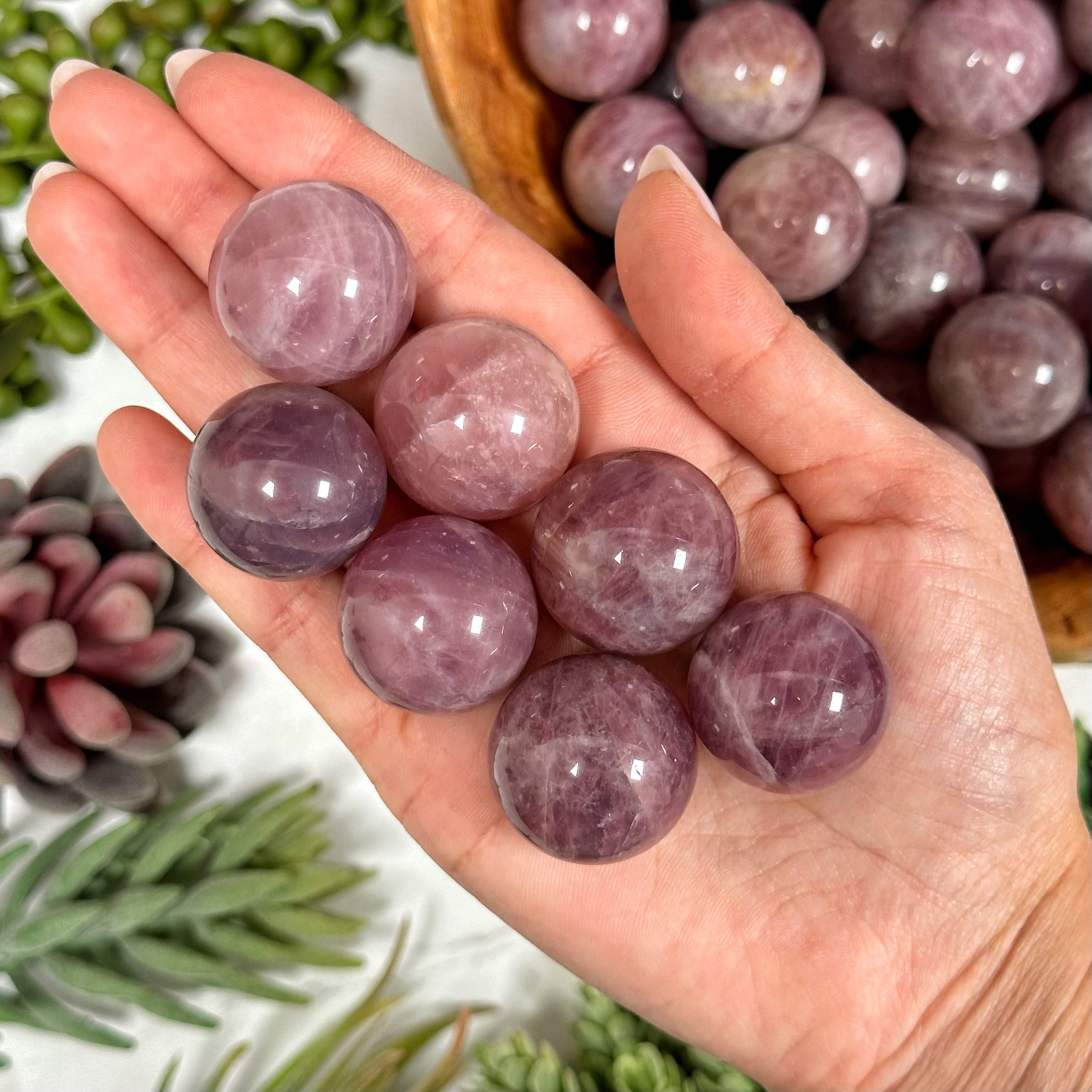 ラベンダーローズクォーツスフィア 大 ラベンダーローズクォーツ