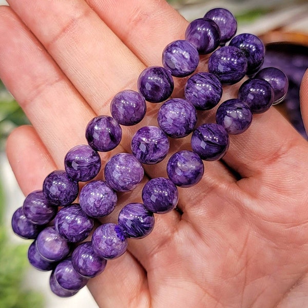 High Quality Charoite Bracelets - Third Eye and Crown Chakra - No. 604