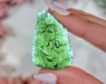 Moldavite autentica / 10,9 g / - #A11 (Cristallo di tectite spaziale grezza, Chakra del cuore, Manifestazione)