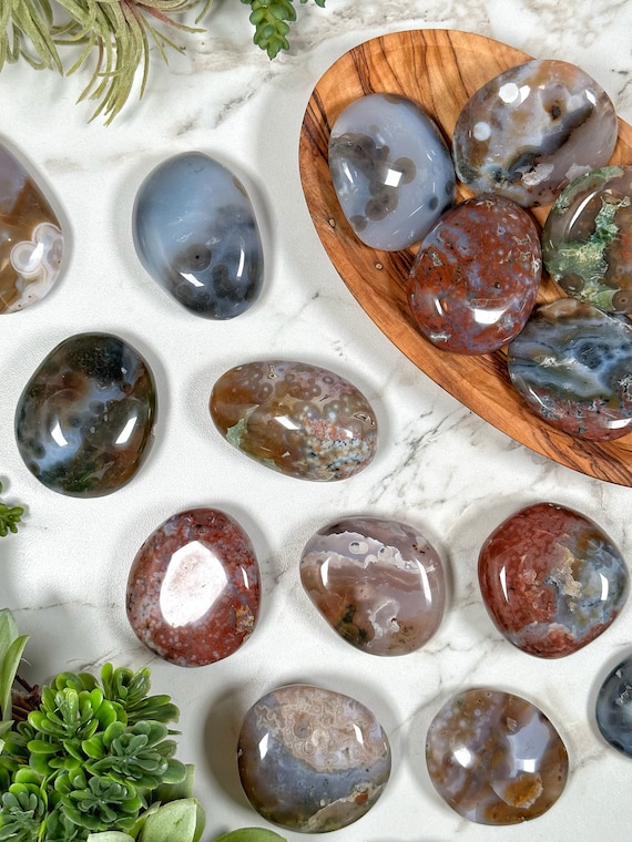 RARE 8th Vein Ocean Jasper Palmstone - All Chakras - No. 826