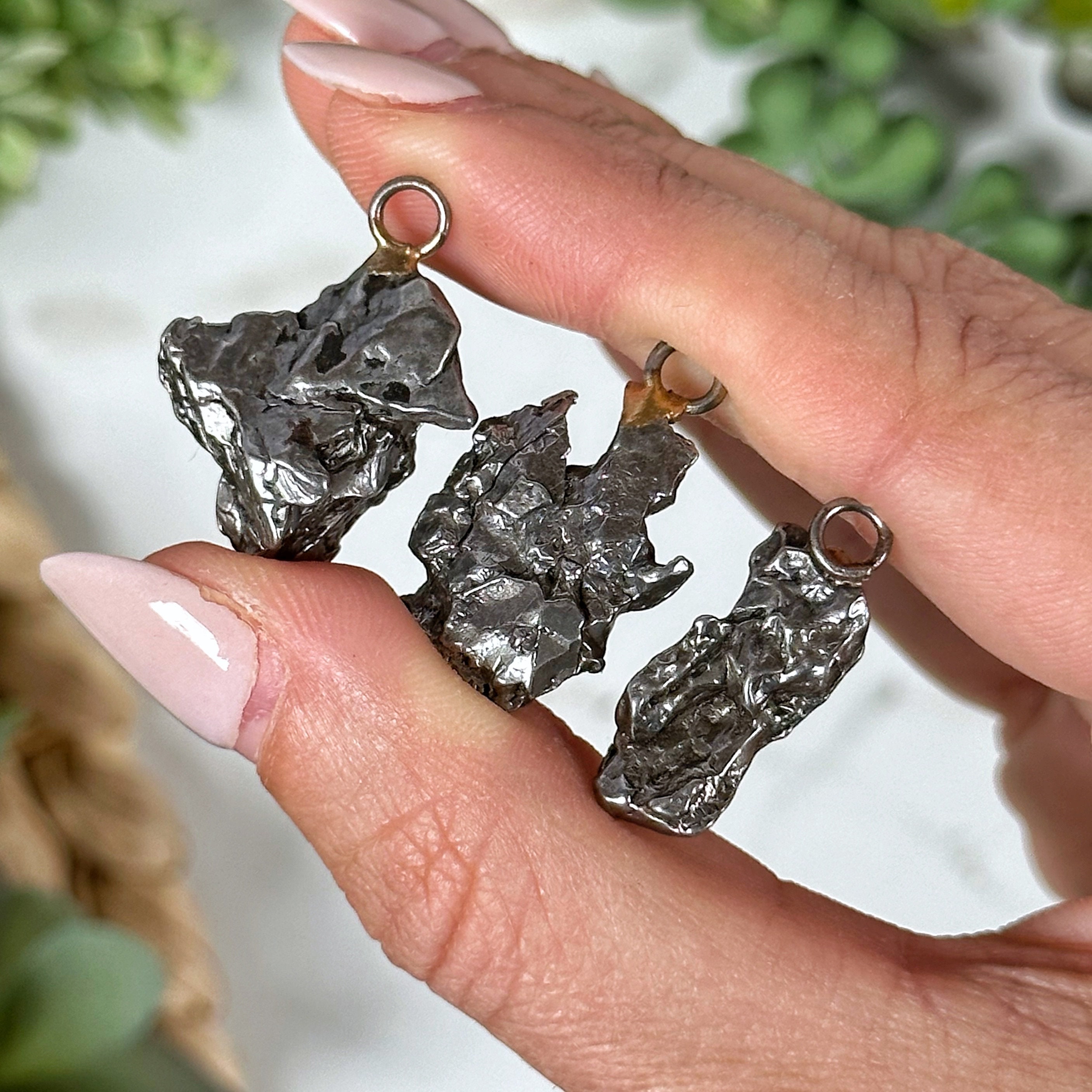 Iron Meteorite Freeform Studs Iron Meteorite Freeform Studs