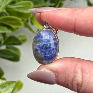 Hackmanite Pendant | 3g | - #1 (Polished Blue Crystal Necklace, Stone Jewelry, Third-Eye Chakra, Guidance)