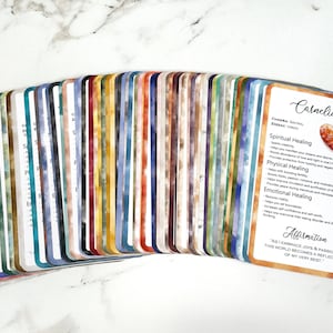 Intuitive 60 Card Crystal Deck Made By Rachel Healing Information Cards Used like Tarot, Oracle or Angel Cards image 4