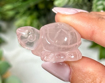 One Rose Quartz Turtle - Heart Chakra - No. 907