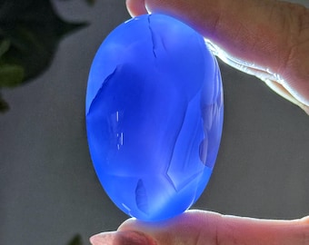 High Quality Blue Chalcedony True Palmstone - #3