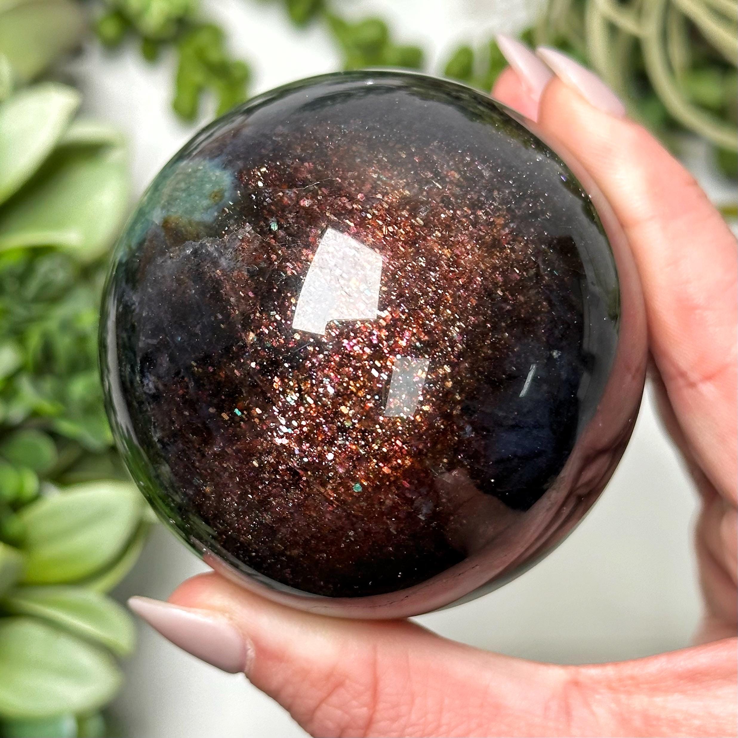 Flashy Sunstone and Iolite Sphere - #5 - Etsy