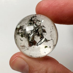 RARE Pyrite in Quartz Sphere - #4