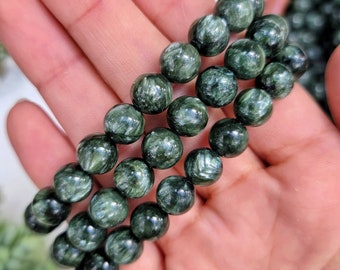 Seraphinite Bracelet - High Quality - from Siberia - No. 778