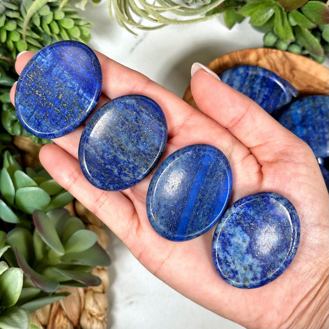 Lapis Lazuli Worry Stone Throat Third eye Chakra Lapis Lazuli