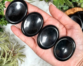 Black Obsidian Worry Stone  - Root Chakra - No. 339