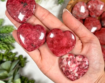ONE RARE Thulite Heart - Sacral, Solar Plexus, and Heart Chakra - No. 229