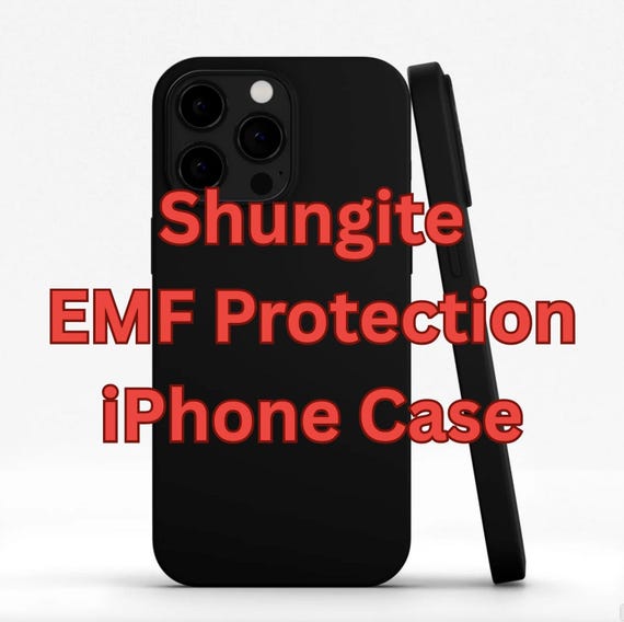Shungite iPhone Case | 13-16 Models | (Anti Radiation Silicone Cover, EMF, MagSafe)